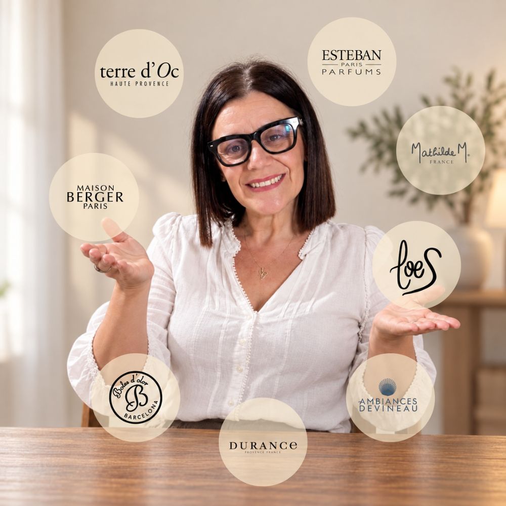 Mari Carmen presenta las marcas de aromas para el hogar de D'Arome, con LoeS en el centro