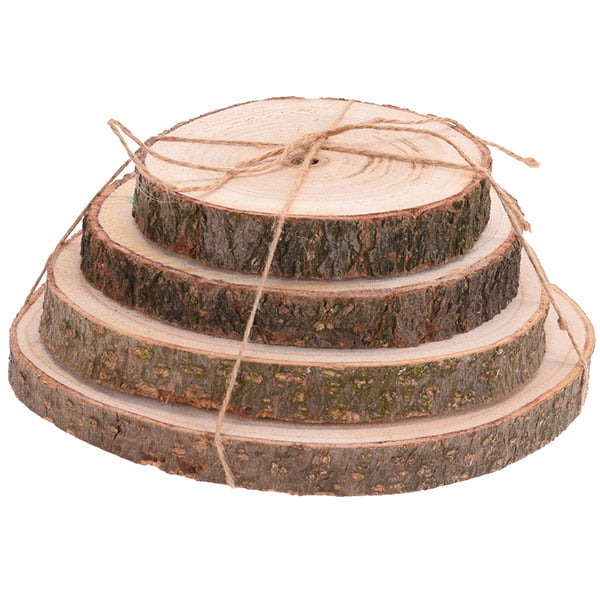 Set 4 rodajas de madera