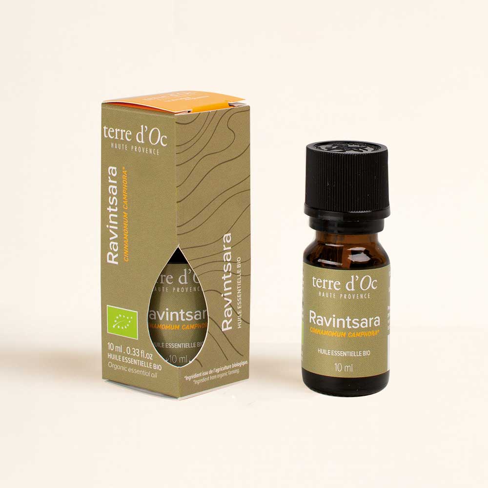 Aceite esencial puro natural Bio RAVINTSARA 10ml – Terre d'Oc