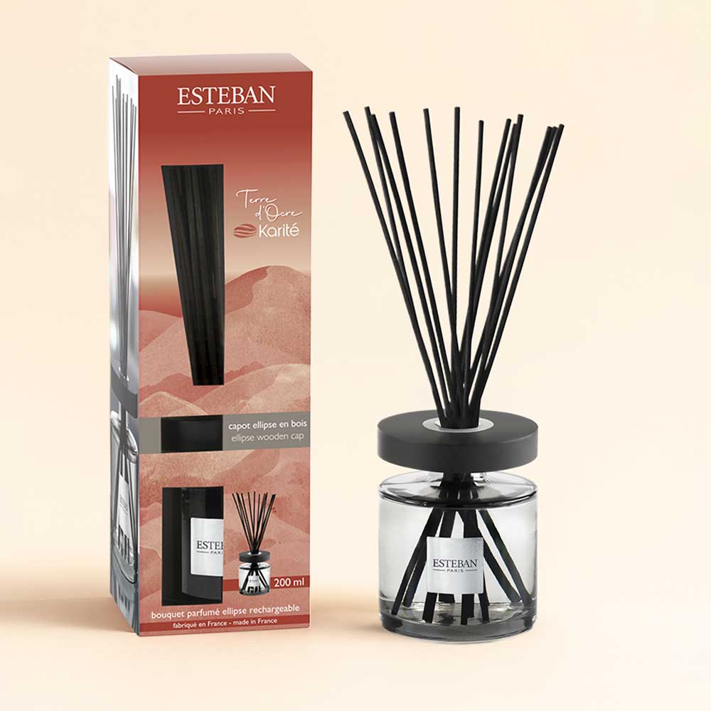 Ambientador Mikado 200ml Terre d Ocre Karité de Esteban Paris. 🌵 Perfume oriental y cálido. Decora y perfuma tu hogar durante semanas. ¡Fácil!