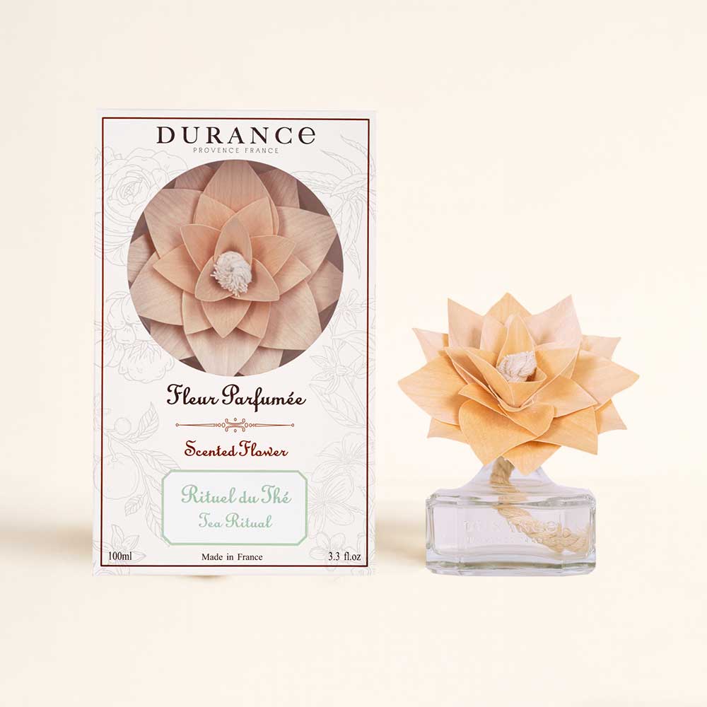 Ambientador mikado con flor de madera RITUAL DEL TÉ 100ml – Durance