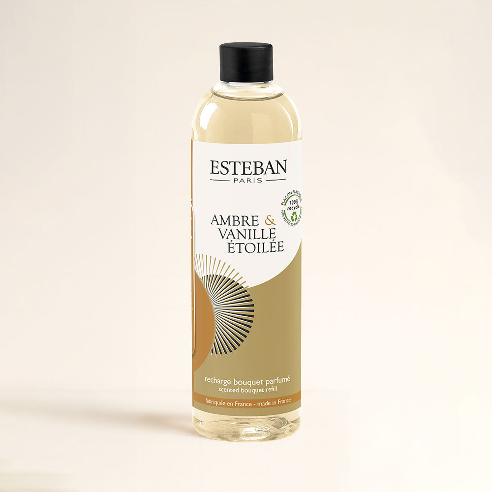 Recambio para ambientador mikado Ambre y Vanille Étoilée Esteban Paris de 250ml, botella de recarga – D'Arome