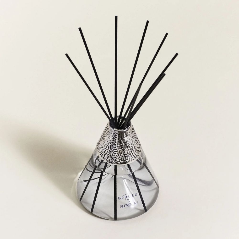 Ambientador mikado STARCK GRIS – aroma Peau de Pierre 400ml  – Maison Berger