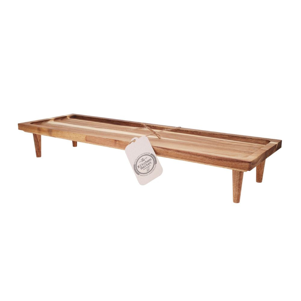 Bandeja de madera de acacia con patas RECTANGULAR – D'Arome