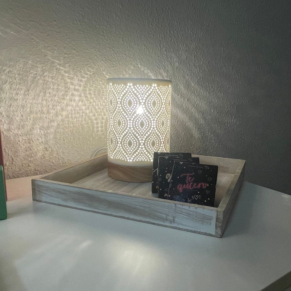 Bandeja de madera CUADRADA gris  – D'Arome