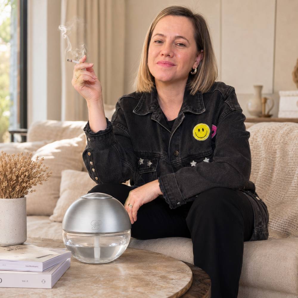 Bola de olor grande LoeS plateada en salón eliminando olor a tabaco, neutralizador de humo de cigarro para casa 600ml – D'Arome