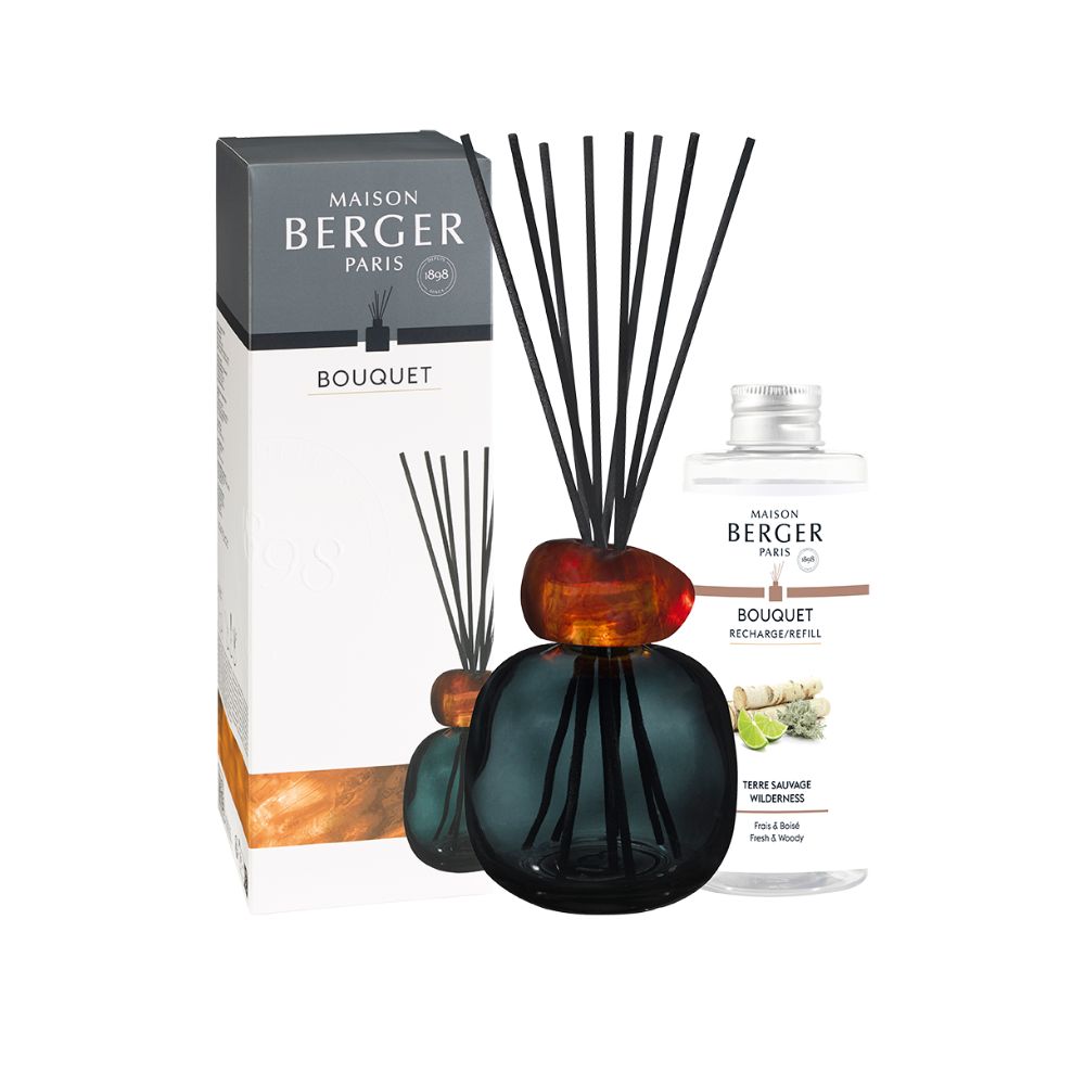 Ambientador mikado MINERAL NEGRO – aroma Terre Sauvage 180ml  – Maison Berger