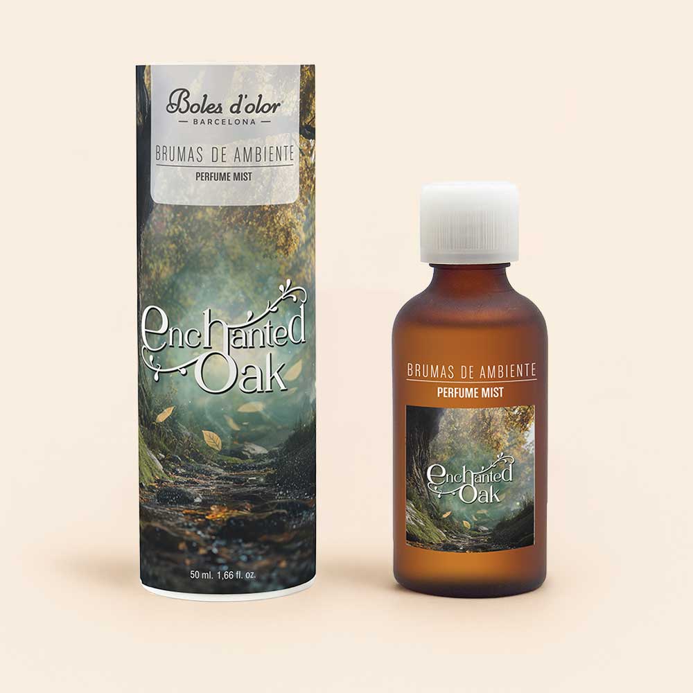 Bruma Enchanted Oak de Boles d'Olor: Aroma amaderado con roble y cítricos. Ideal para difusor, inspira libertad y energía natural. ¡Descúbrela!