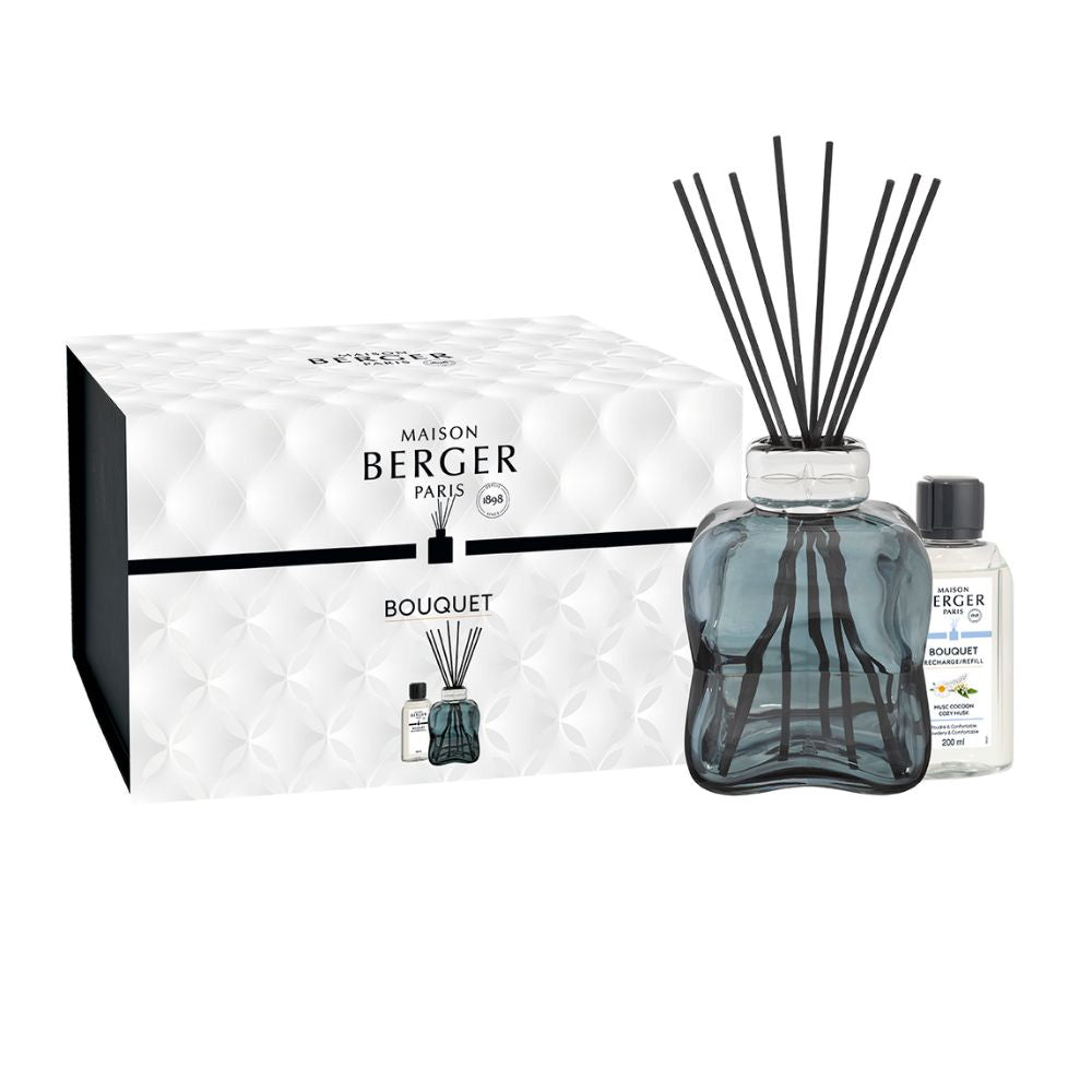 Ambientador mikado COSY AZUL – aroma Musc Cocoon 200ml  – Maison Berger