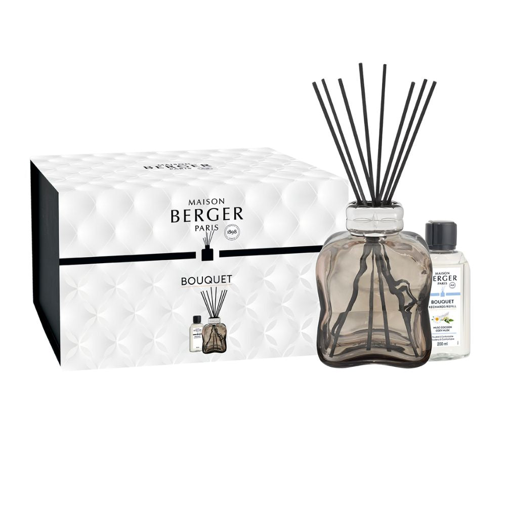 Ambientador mikado COSY MARRÓN – aroma Musc Cocoon 200ml  – Maison Berger