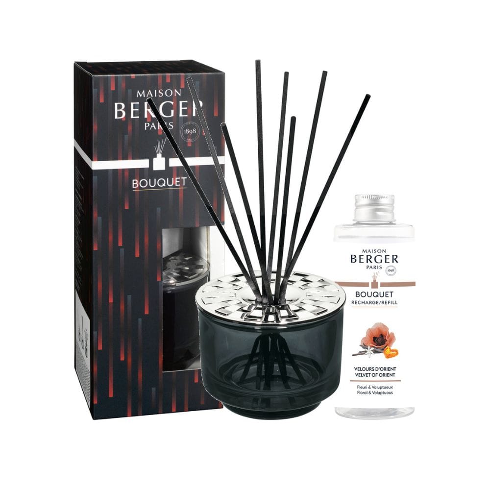 Ambientador mikado VARIATION GRIS – aroma Velvet of Orient 180ml  – Maison Berger