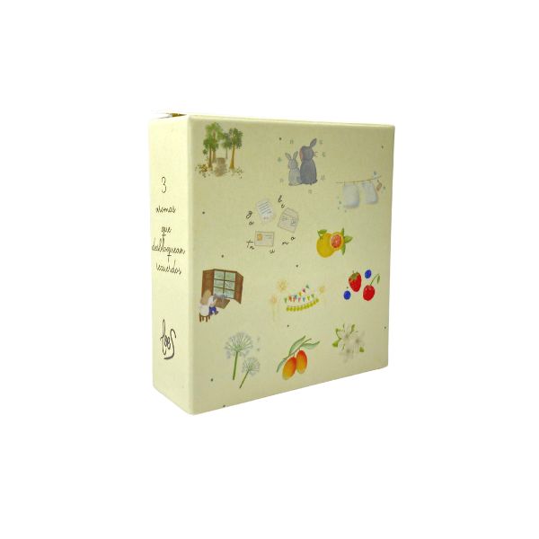 Cajita de pie en vertical de 3 mini brumas de 5 ml de loes de D'Arome