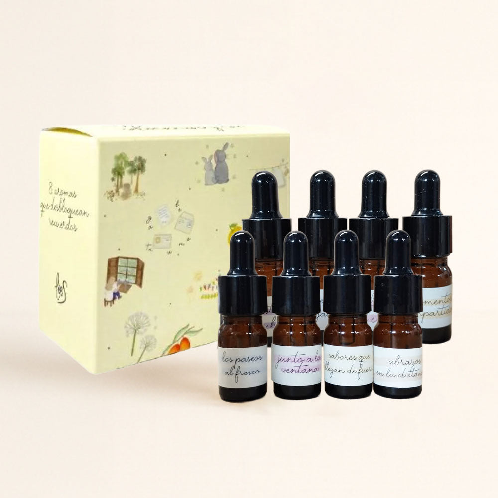 Caja 8 mini esencias para difusor 5ml  – UN HOMENAJE A LOS RECUERDOS – LoeS