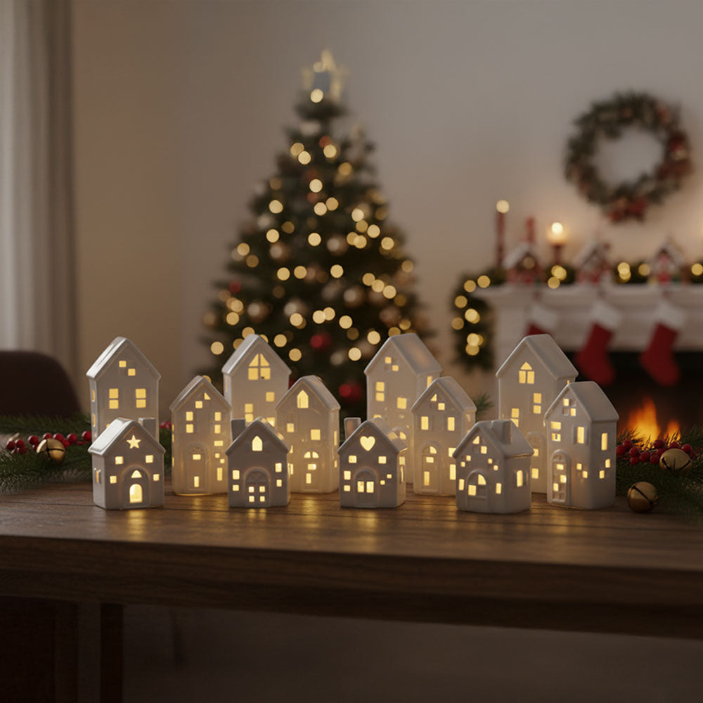Decoración Navidad CASITA CON LUZ ESTRELLA – D'Arome