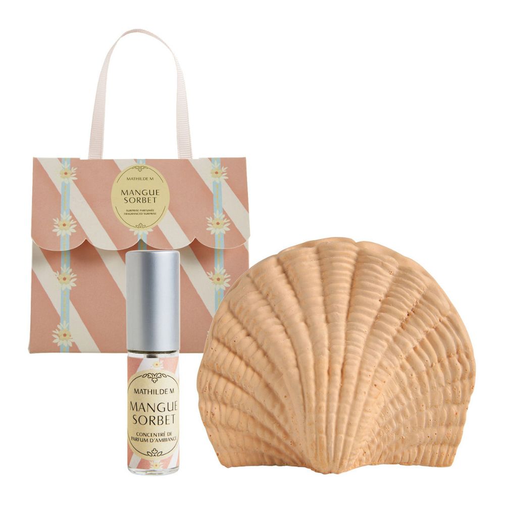 Cofre cerámica CONCHA + concentrado de perfume MANGUE SORBET – Mathilde M.