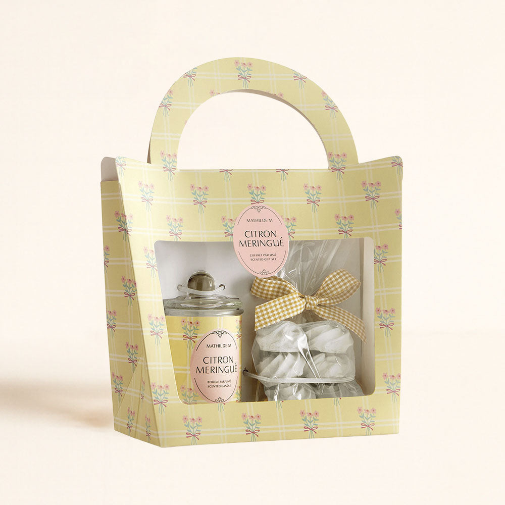 Cofre cerámica CONCHA + vela aromática CITRON MERINGUÉ – Mathilde M.