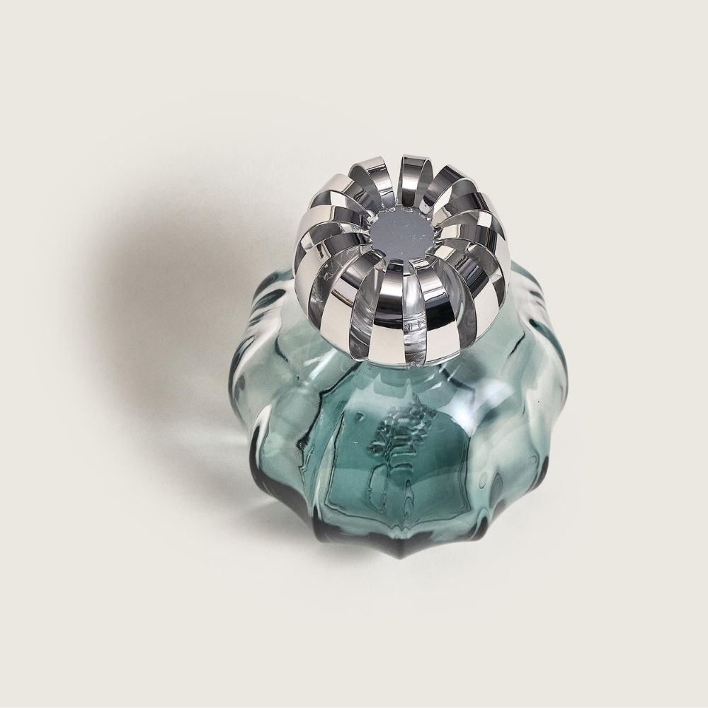 Cofre lámpara catalítica CORALI VERDE + aroma Aqua Céleste – Maison Berger