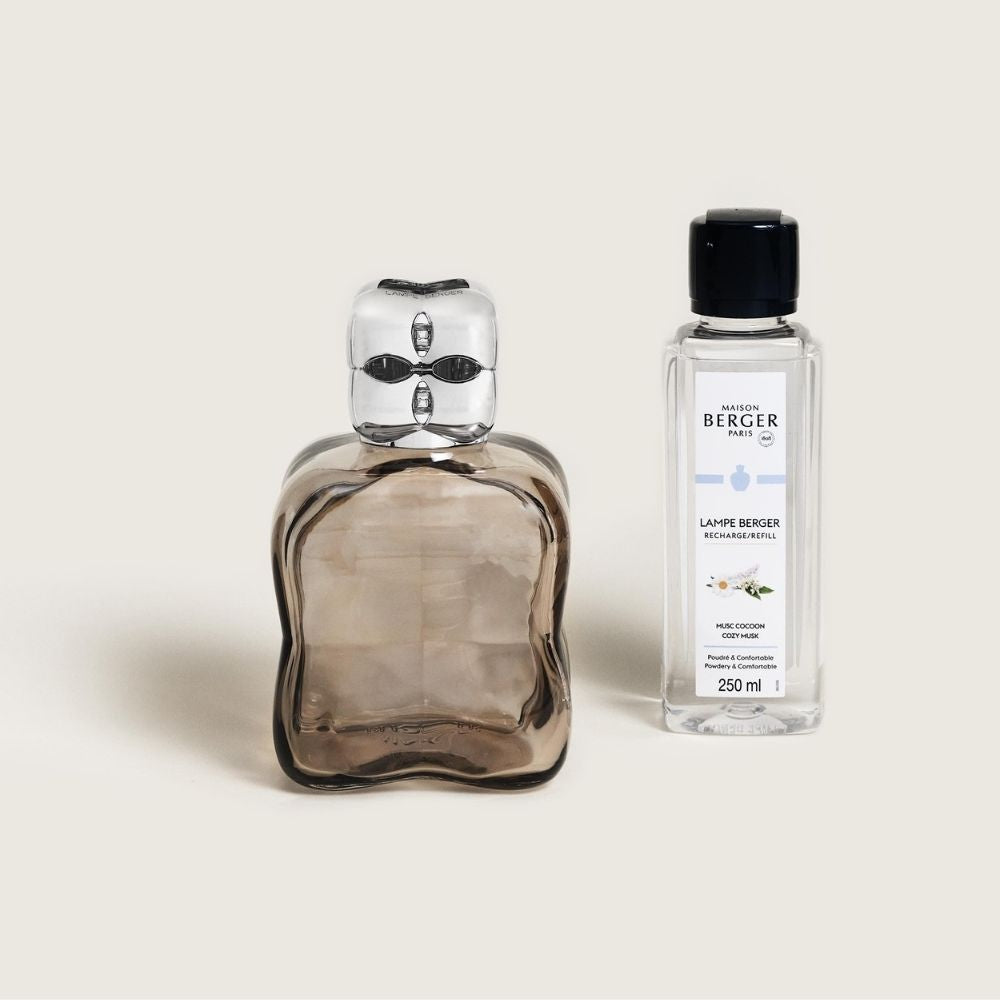 Cofre lámpara catalítica COSY MARRÓN – aroma Musc Cocoon – Maison Berger