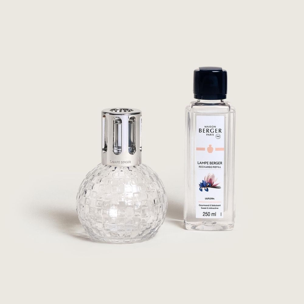 ¿Buscas diseño y aire limpio? La Lámpara Disco Transparente elimina olores y purifica tu hogar con el aroma floral Liliflora. ¡Abre la caja y disfruta!