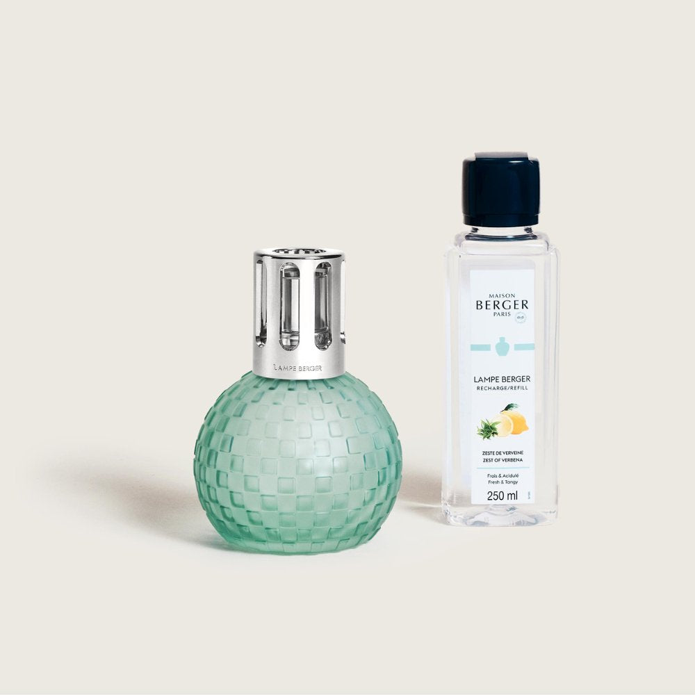 Cofre completo Disco Verde Escarchada Maison Berger con aroma Zest of Verbena 250ml