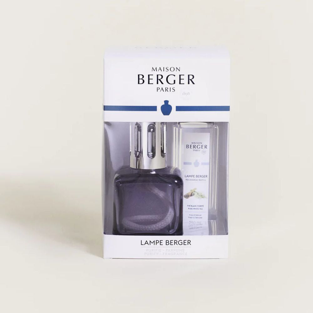 Cofre lámpara catalítica GLACON GRIS – aroma Pure White tea – Maison Berger