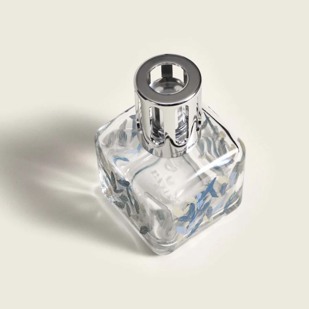 Cofre lámpara catalítica GLACON PLUMAS – aroma Cotton Cares – Maison Berger