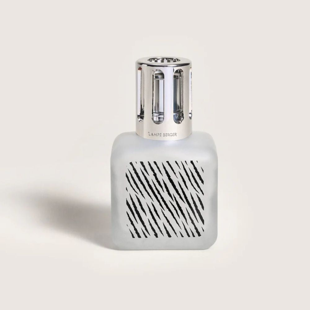 Cofre lámpara catalítica GLACON ZEBRA – aroma Terre Sauvage – Maison Berger