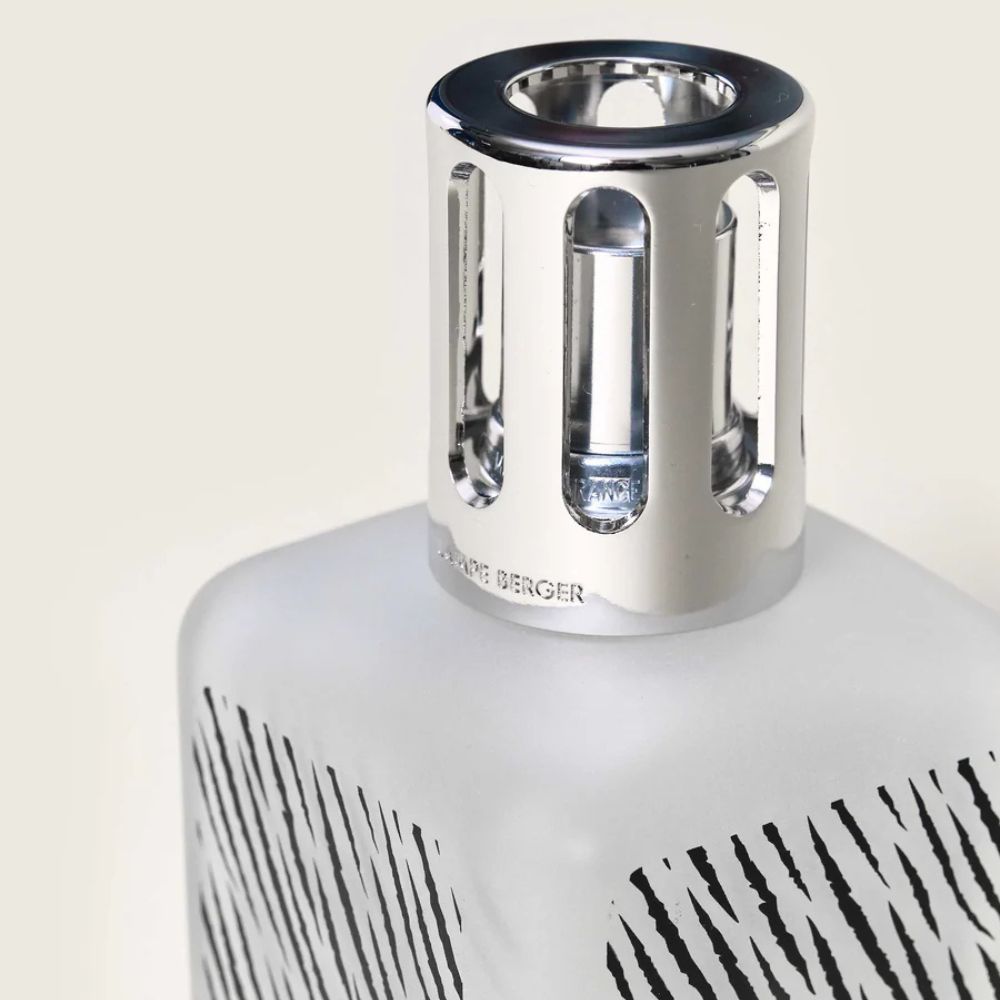 Cofre lámpara catalítica GLACON ZEBRA – aroma Terre Sauvage – Maison Berger