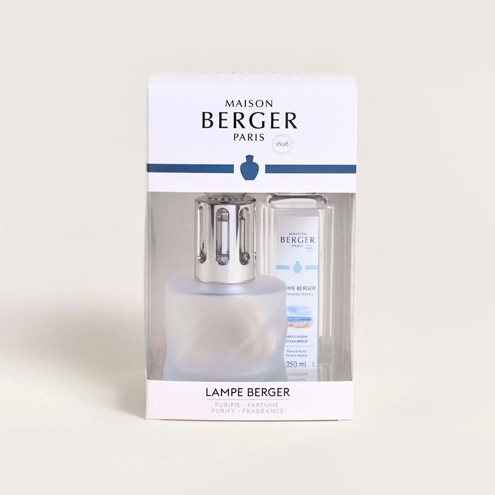 Cofre lámpara catalítica SPIRALE ESCARCHADA – aroma Vent D'Ocean – Maison Berger