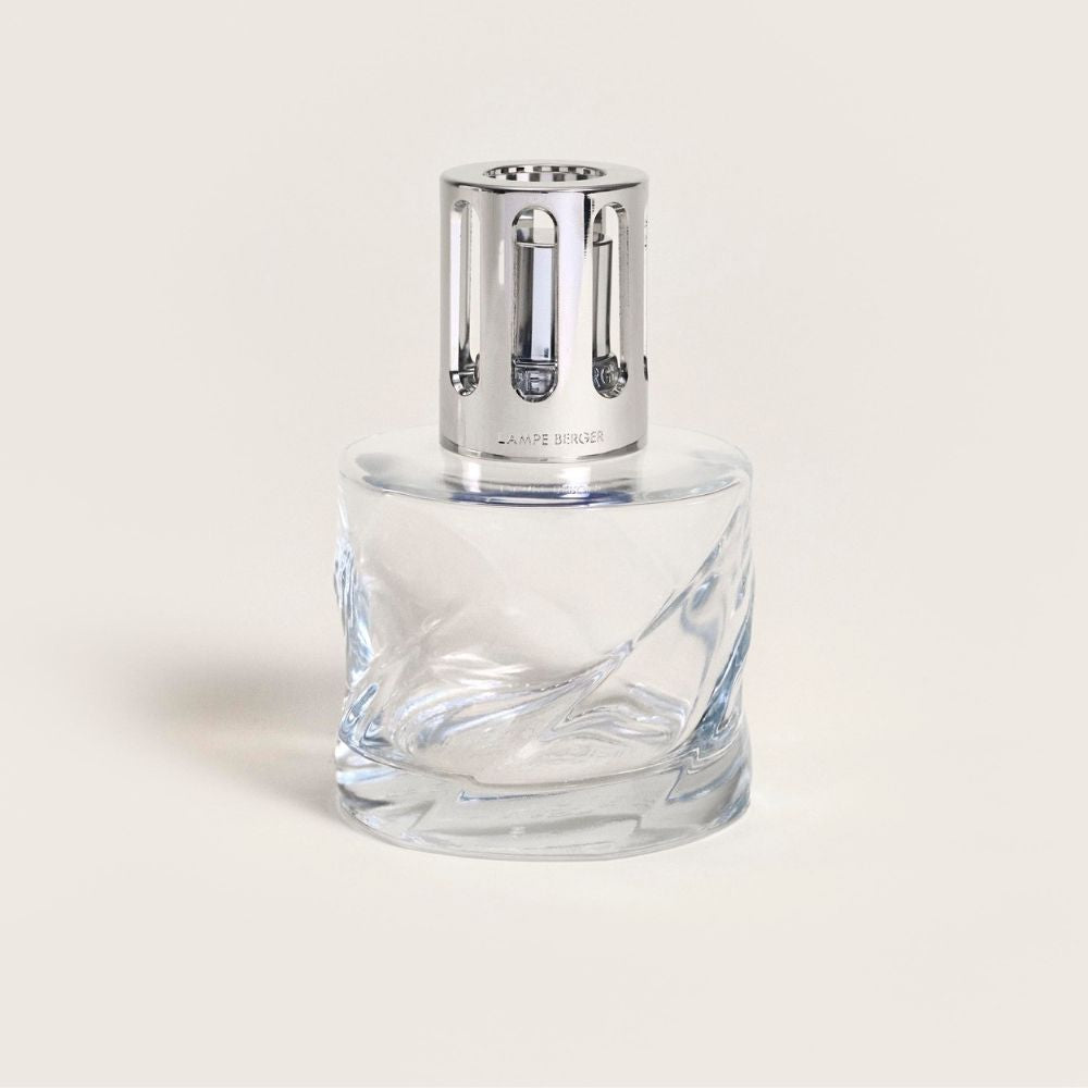 Cofre lámpara catalítica SPIRALE TRANSPARENTE – aroma Air Pure Neutro – Maison Berger