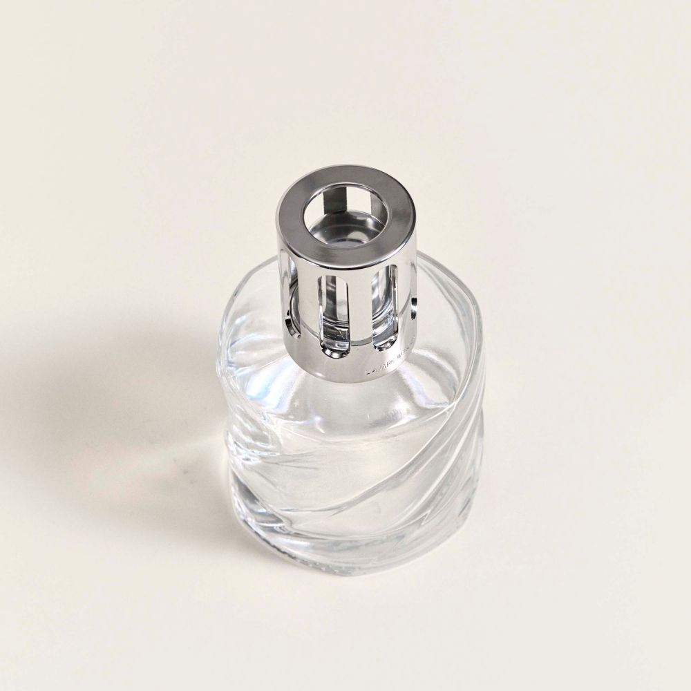 Cofre lámpara catalítica SPIRALE TRANSPARENTE – aroma Air Pure Neutro – Maison Berger