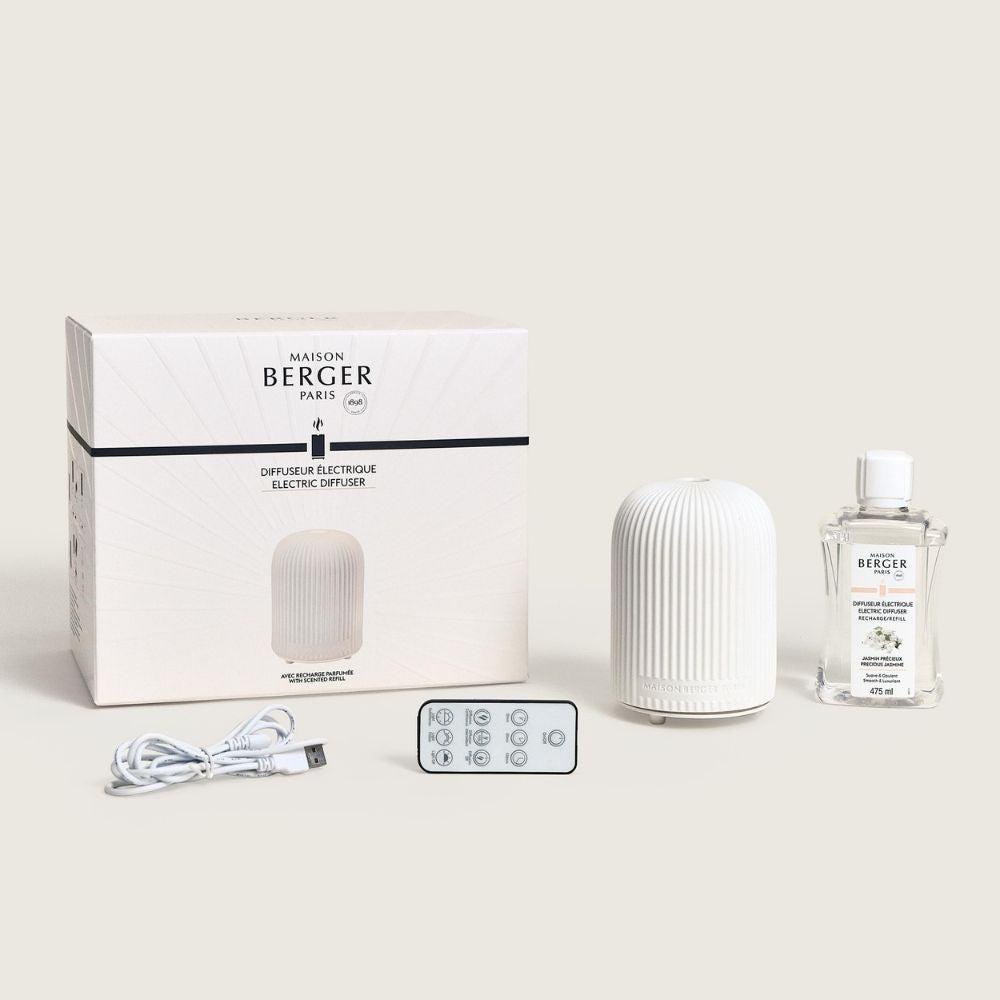 Difusor de aromas DOME + recarga Jasmin Précieux – Maison Berger