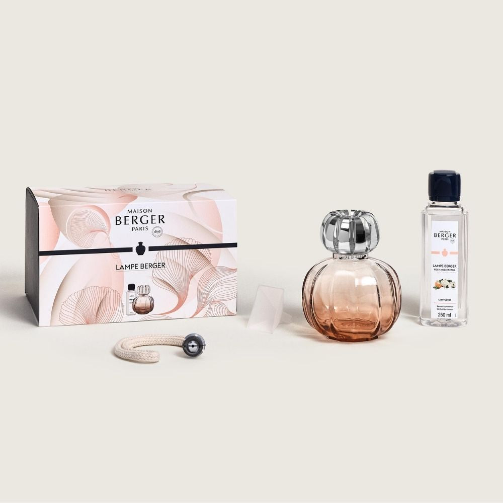Cofre lámpara catalítica CORALI ROSA + aroma Lady Flower – Maison Berger