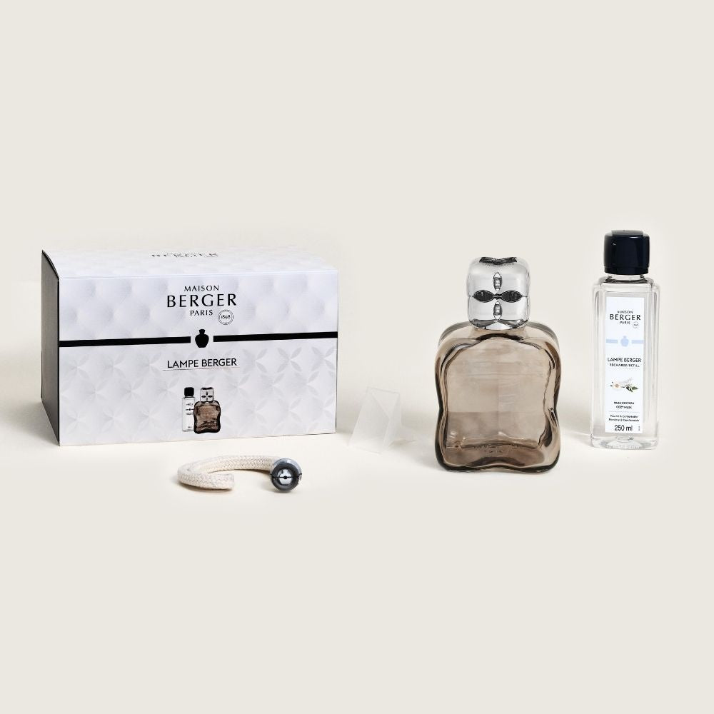 Cofre lámpara catalítica COSY MARRÓN – aroma Musc Cocoon – Maison Berger