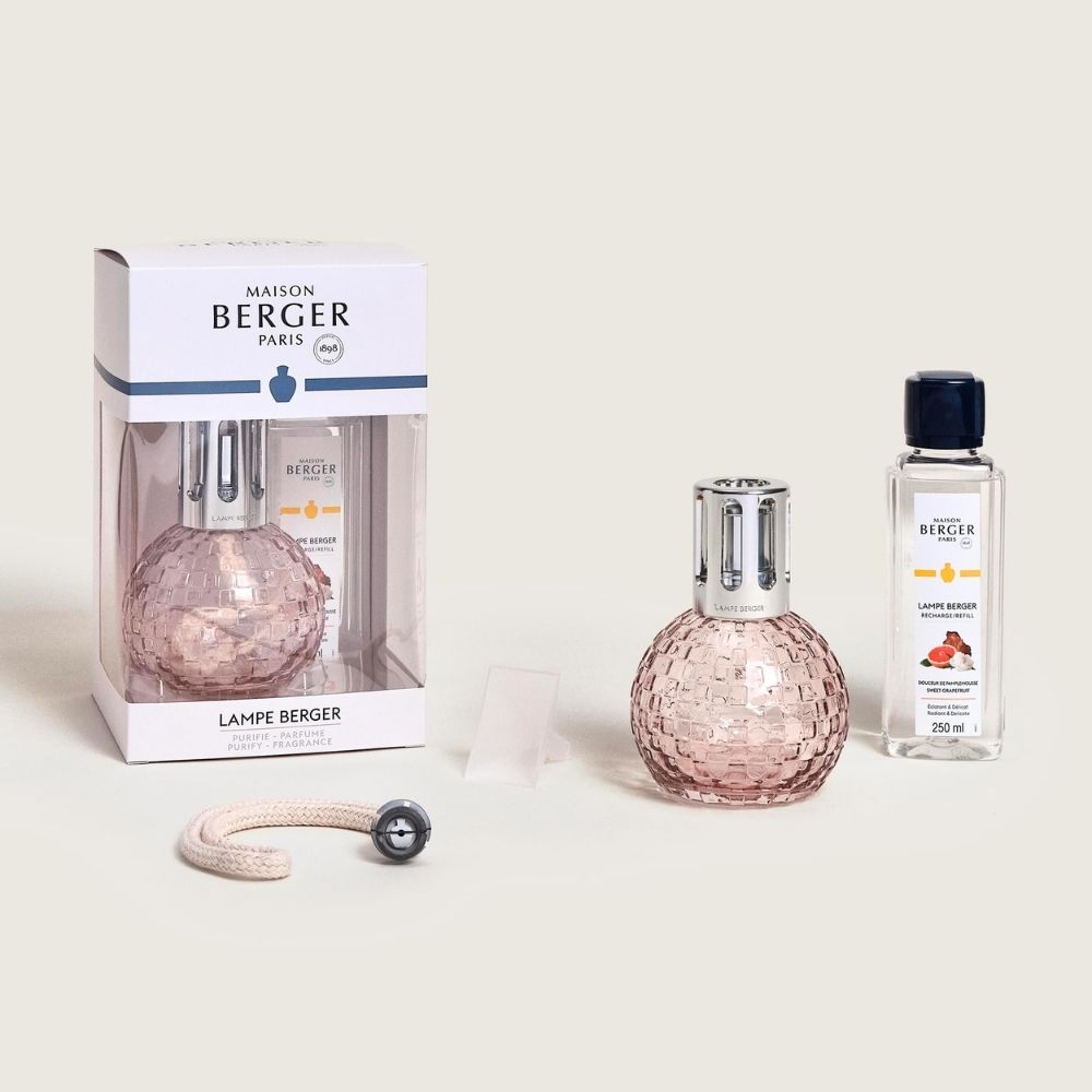 Cofre lámpara catalítica DISCO ROSA + aroma Sweet Grapefruit – Maison Berger