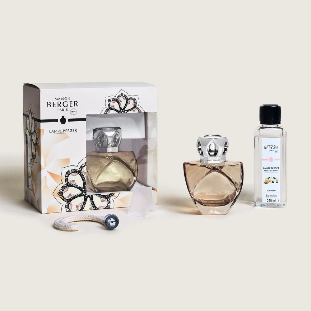 Cofre lámpara catalítica ETERNITY NUDE – aroma Lady Flower – Maison Berger