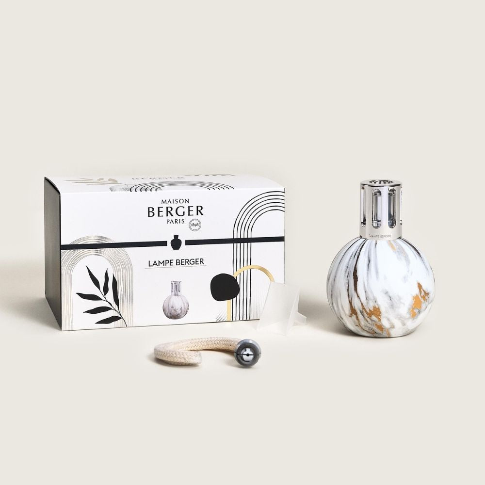 Lámpara catalítica MARBRURE BLANCA – Maison Berger