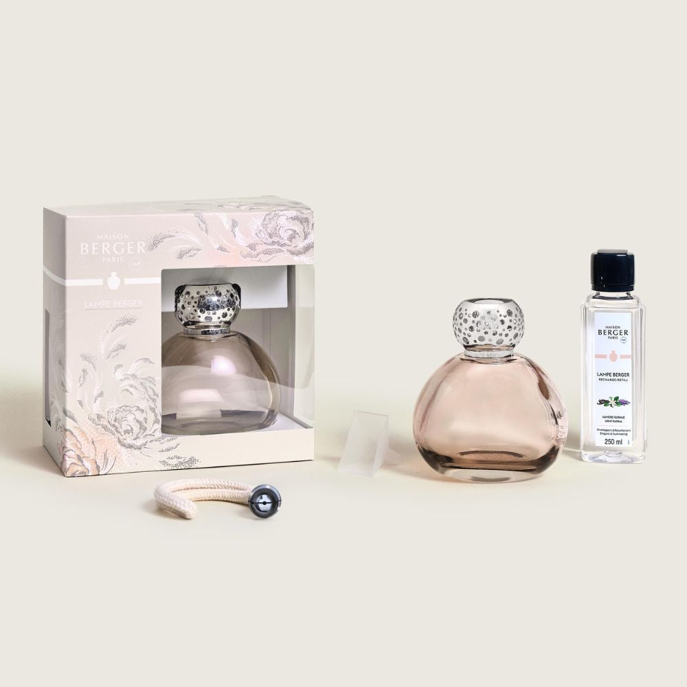 Cofre lámpara catalítica OPHELIA NUDE + aroma Lumière Florale – Maison Berger