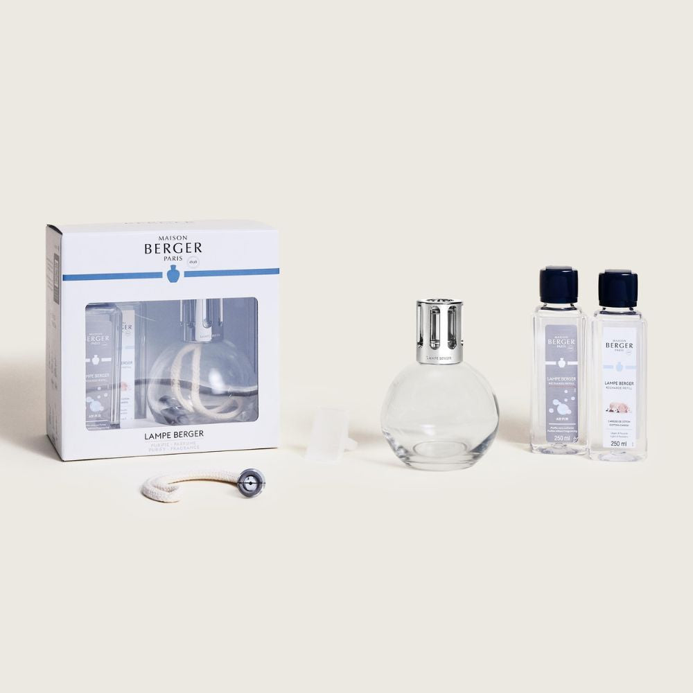 Cofre lámpara catalítica REDONDA BÁSICA – aroma Cotton Cares + Air Pure – Maison Berger