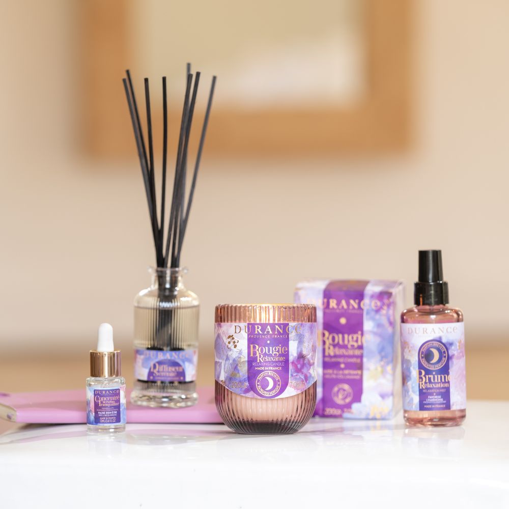 Vela aromatica de cera natural RELAJANTE 200gr – Durance