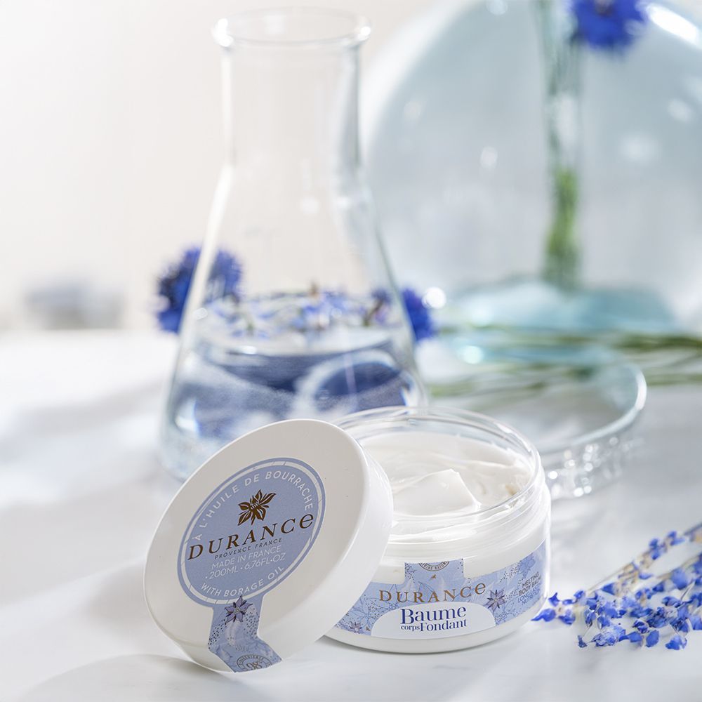 Textura crema corporal aceite de borraja Durance - D'Arome