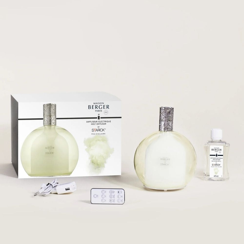 Difusor de aromas STARCK VERDE + recarga Peau d’Ailleurs – Maison Berger