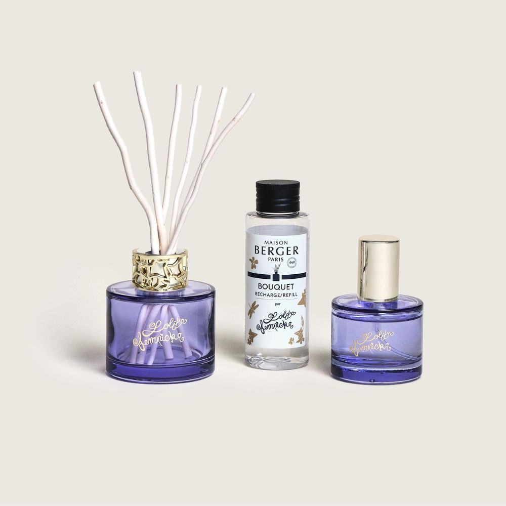 Dúo Mini LOLITA LEMPICKA Parme Violeta: Un set de lujo que enamora. Bouquet + spray de ambiente y el aroma icónico Lolita Lempicka. ¡Vívelo!