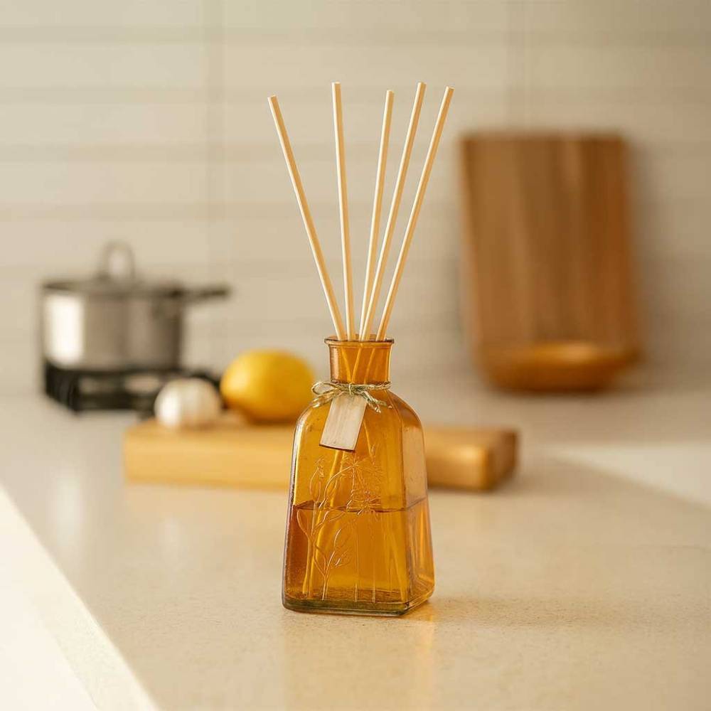 Envase de ambientador mikado TESSA ÁMBAR OSCURO – D'Arome