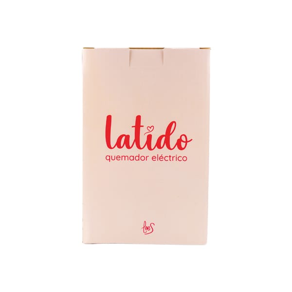 Vista frontal de la caja del quemador latido de la marca Loes para D'Arome