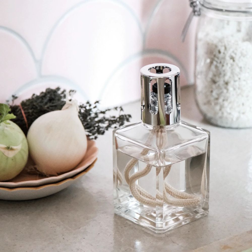 Cofre lámpara catalítica CUADRADA BÁSICA – aroma Vent D'Ocean + Air Pure – Maison Berger