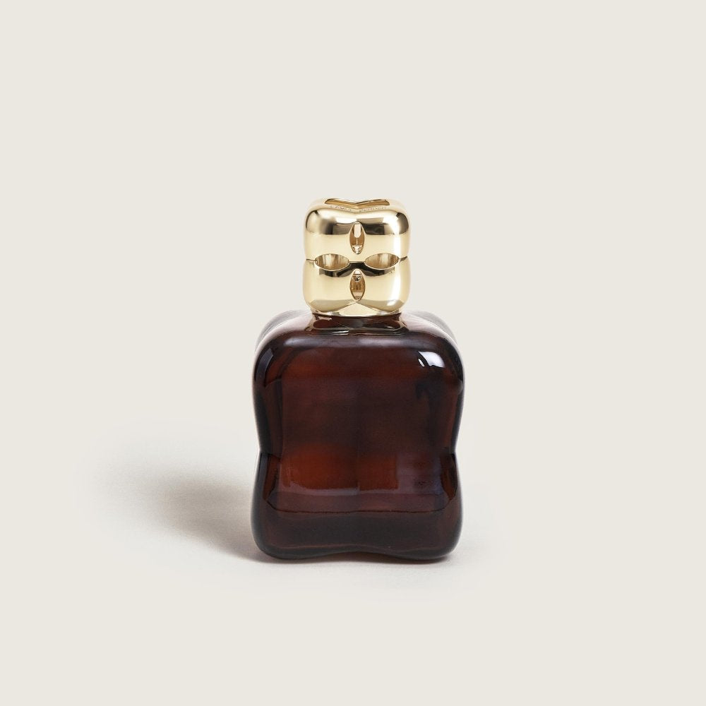 Lámpara catalítica Berger Cosy Granate frontal 523ml tapón embellecedor dorado purifica el aire
