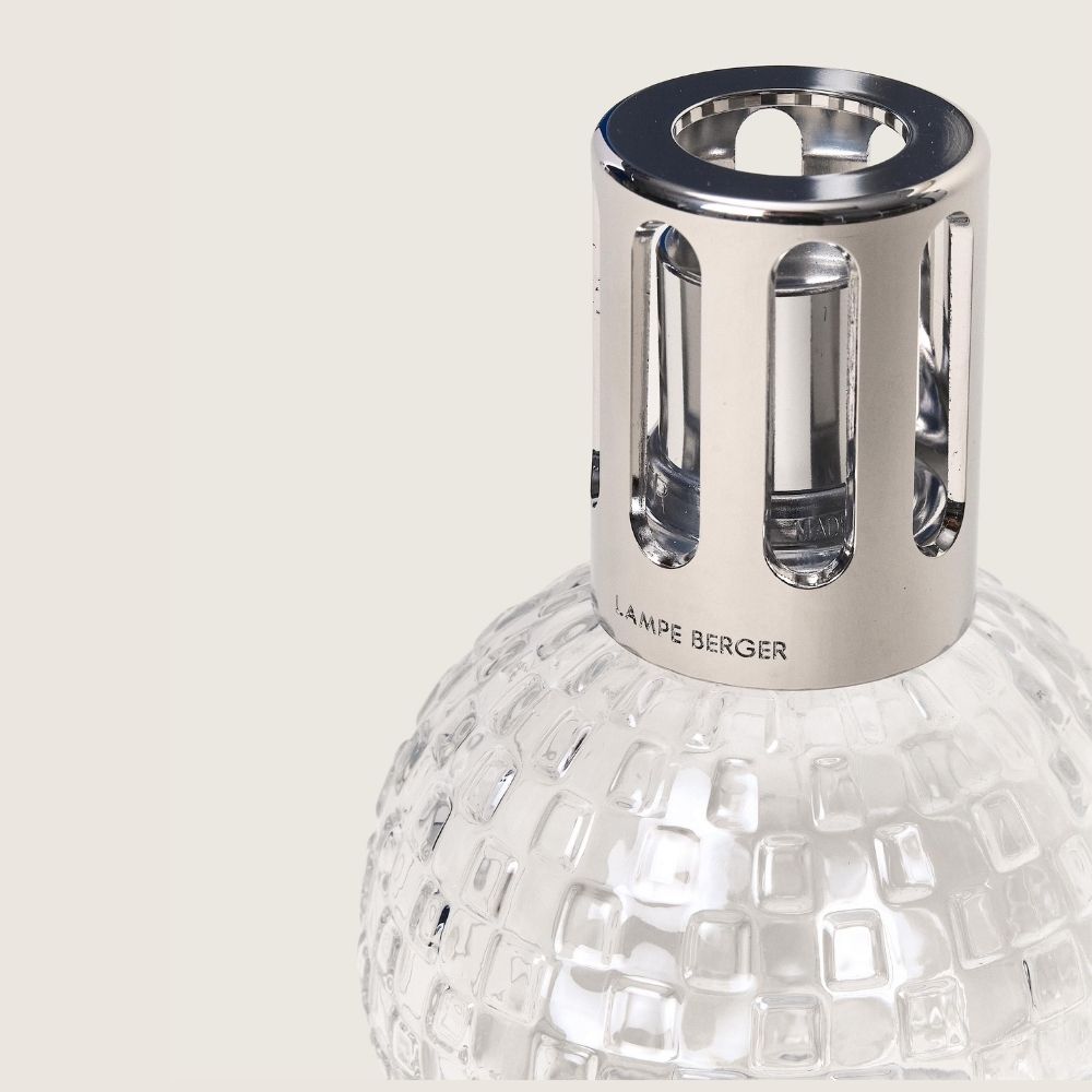 Cofre lámpara catalítica DISCO TRANSPARENTE + aroma Liliflora– Maison Berger