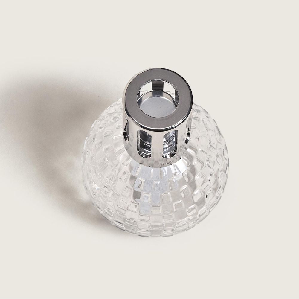Cofre lámpara catalítica DISCO TRANSPARENTE + aroma Liliflora– Maison Berger