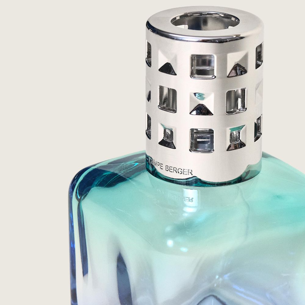 Cofre lámpara catalítica GLACON TURQUESA/AZUL + aroma Vent d'Ocean – Maison Berger